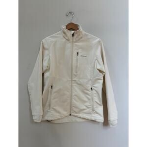 Patagonia Polartec Power Dry Ivory Full Zip Soft Shell Full Zip Jacket Small